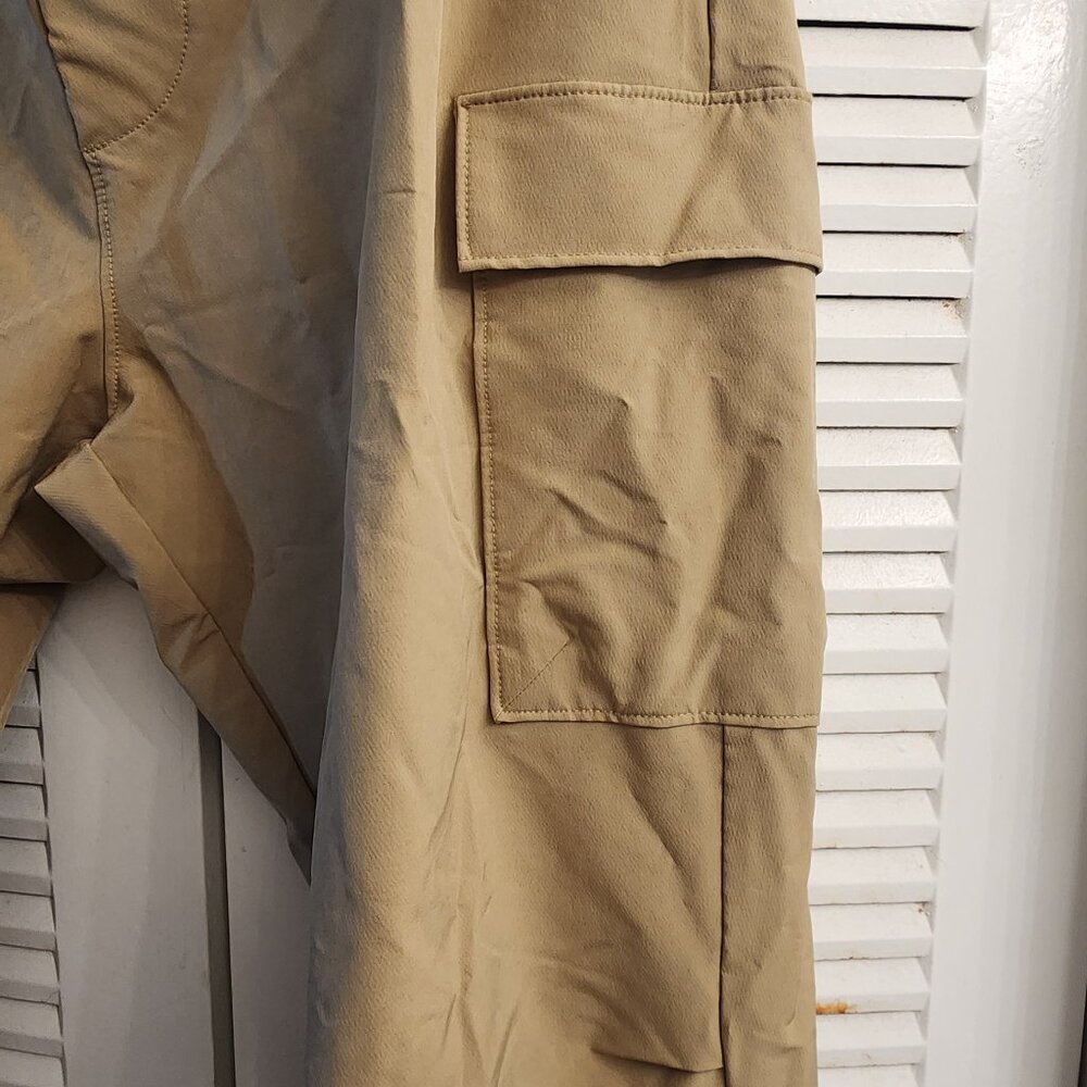 mens abercrombie fitch traveler cargo joggers light khaki SIZE XL - Picture 3 of 7